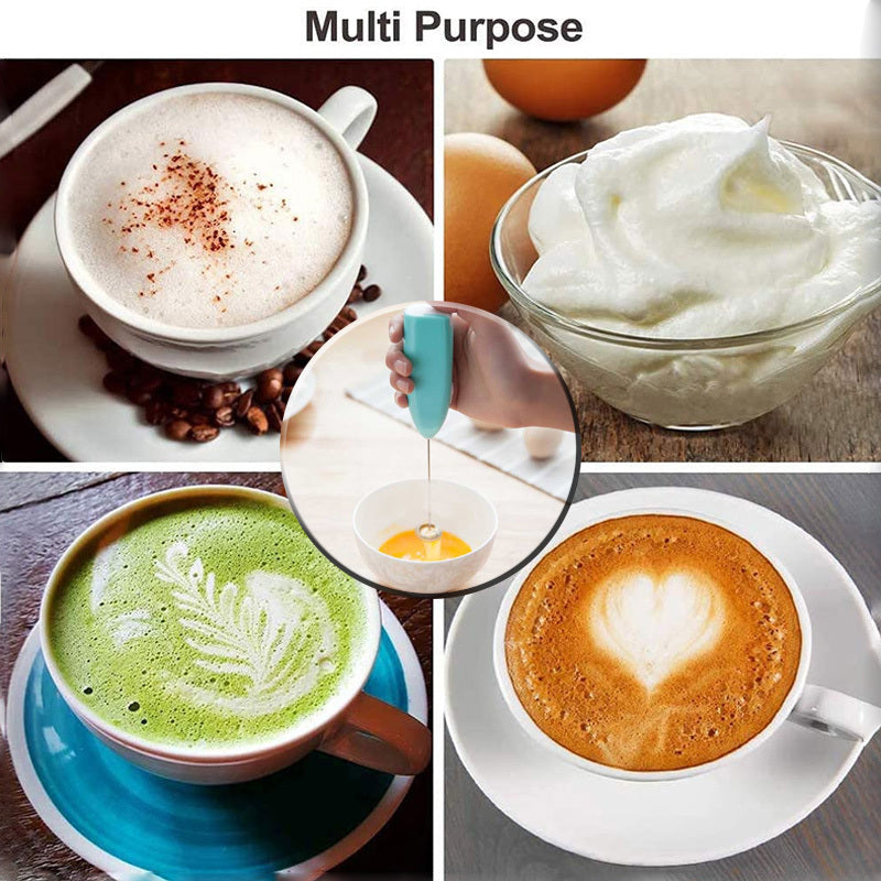 1pc Electric Egg Beater Milk Frother for Coffee Cappuccino Creamer Agitator Kitchen Accessories Mini Portable Whisk Cooking Gadgets(without 2*AA Battery)