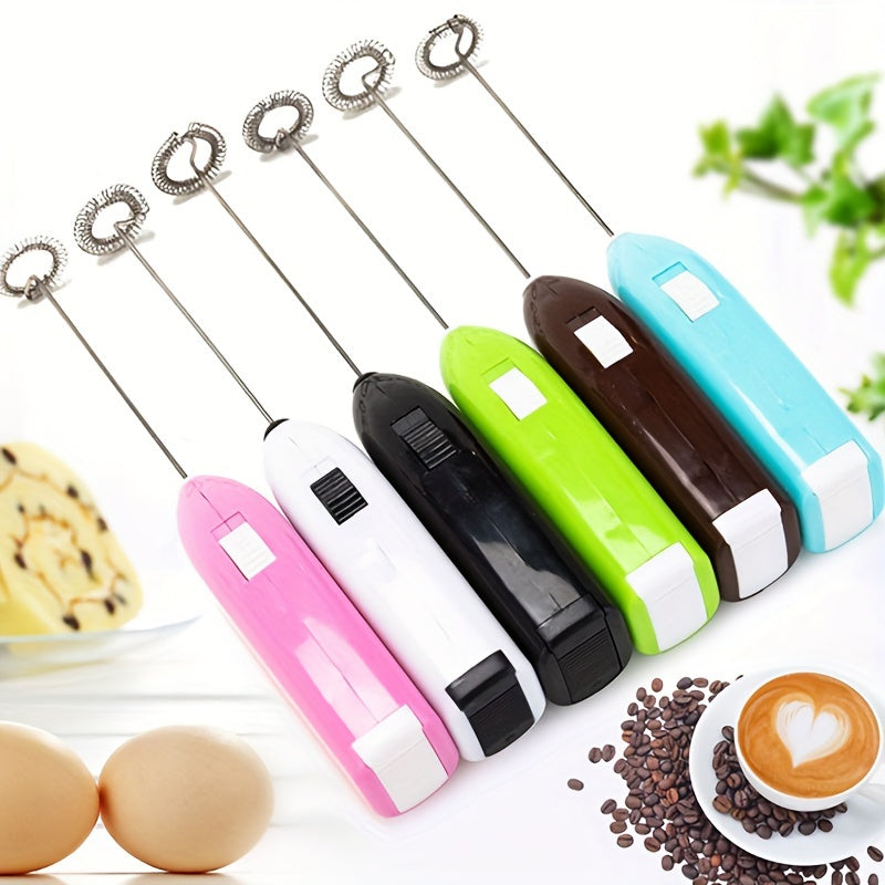 1pc Electric Egg Beater Milk Frother for Coffee Cappuccino Creamer Agitator Kitchen Accessories Mini Portable Whisk Cooking Gadgets(without 2*AA Battery)