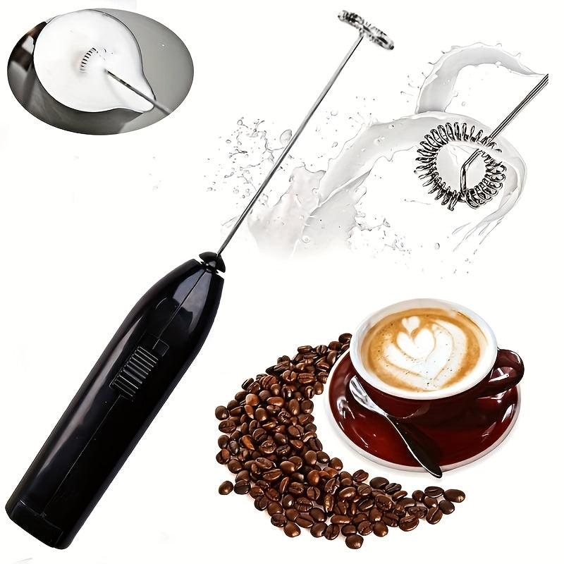1pc Electric Egg Beater Milk Frother for Coffee Cappuccino Creamer Agitator Kitchen Accessories Mini Portable Whisk Cooking Gadgets(without 2*AA Battery)
